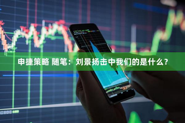 申捷策略 随笔：刘景扬击中我们的是什么？